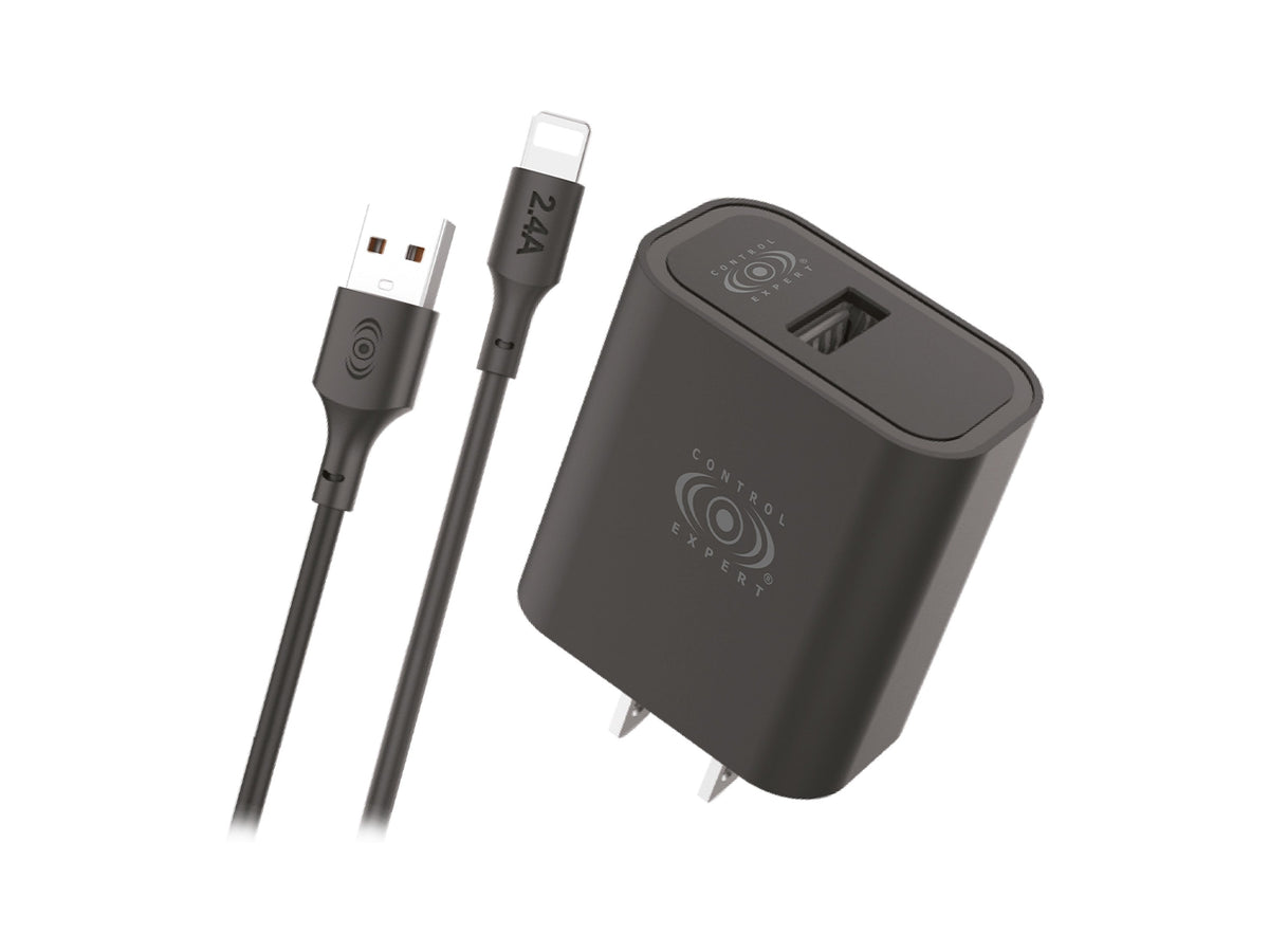 Combo Cargador IPhone 2.4A 10W - Negro