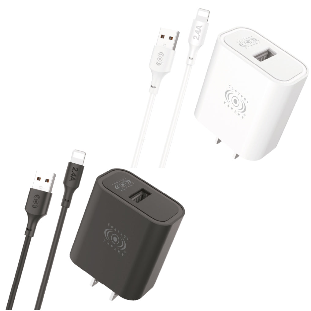 Combo Cargador IPhone 2.4A 10W - Negro