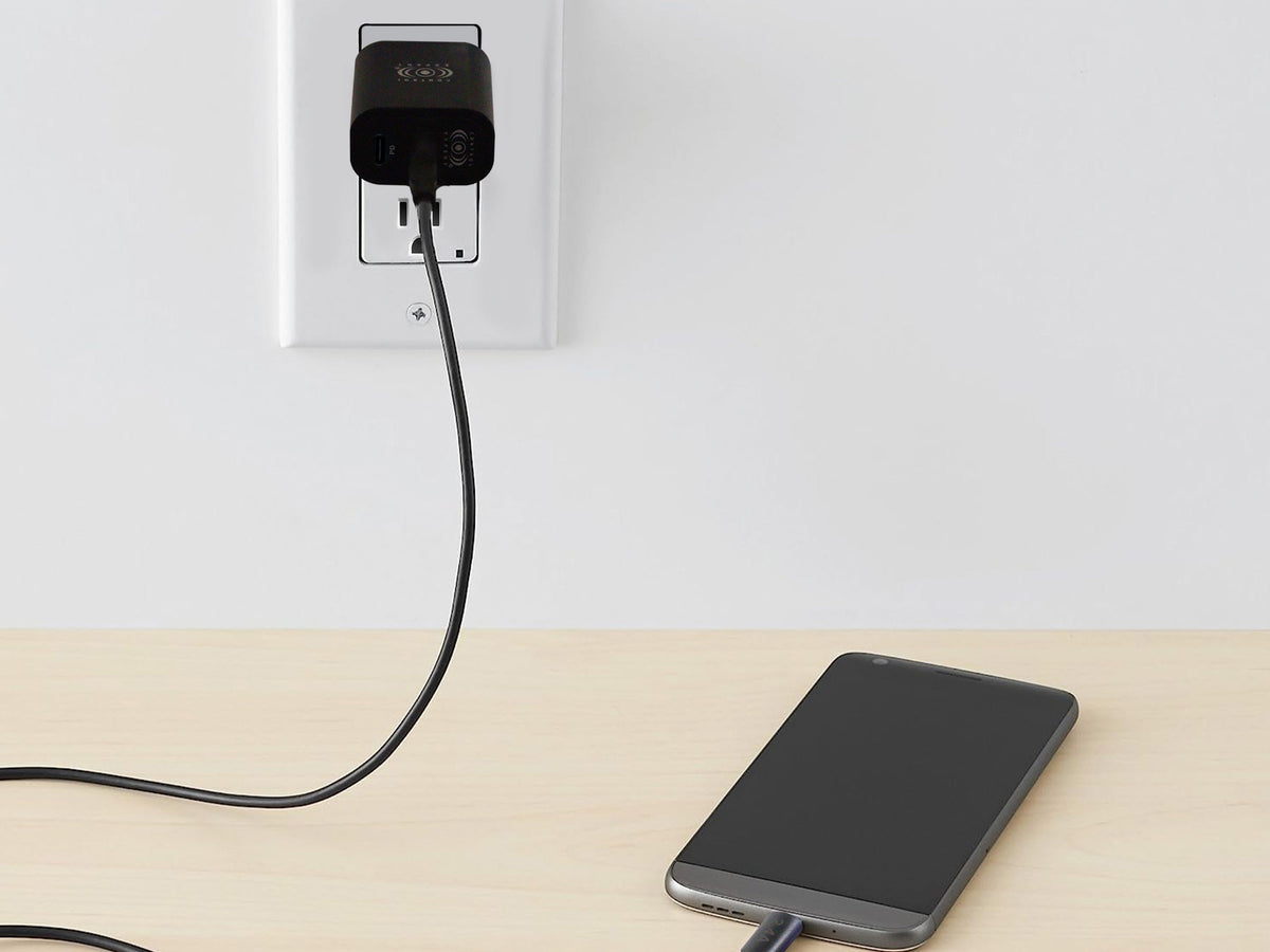 Cargador USB Y Tipo C PD 38W Blanco Carga Rápida