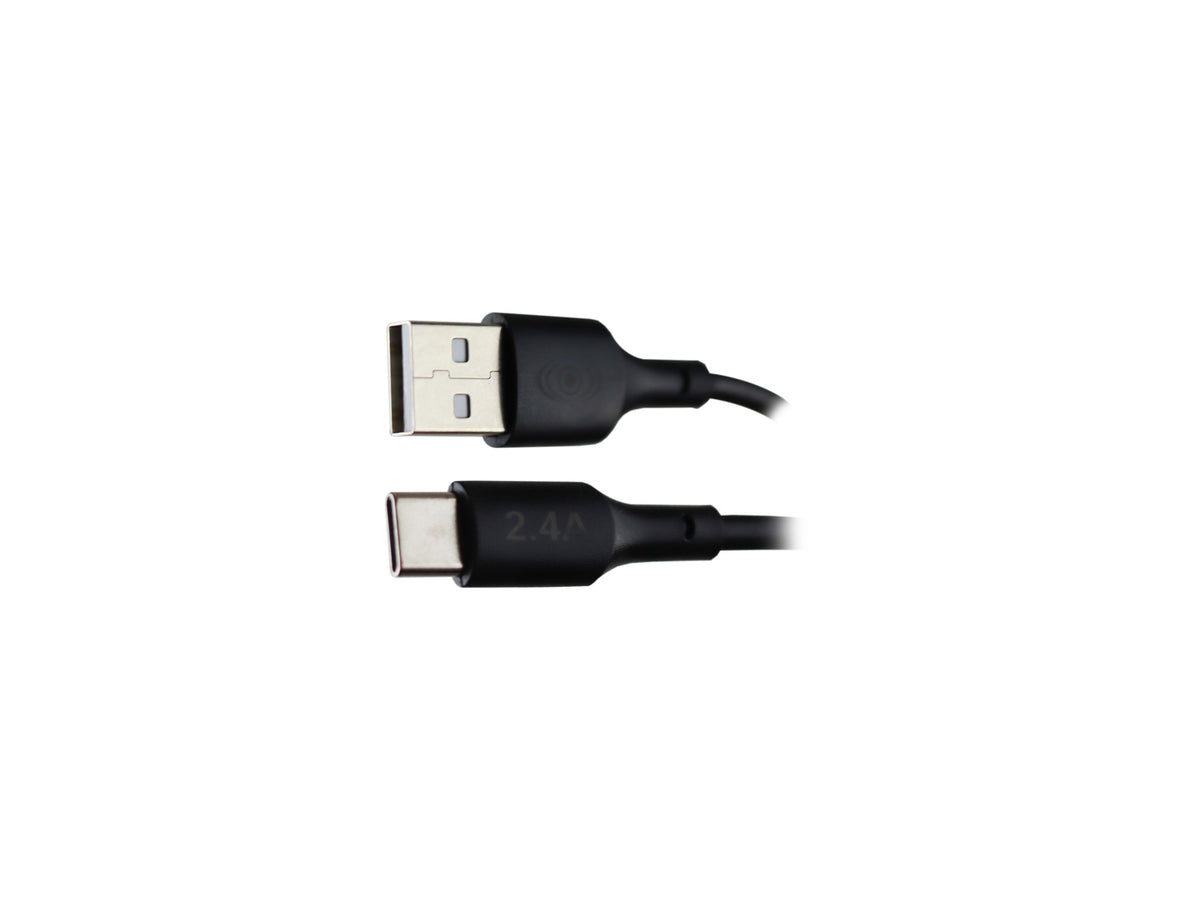 Combo Cargador Tipo C 2.4AMP Negro
