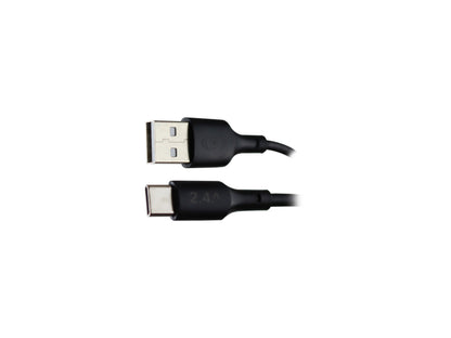 Combo Cargador Tipo C 2.4AMP Negro