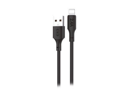 Cable USB a iPhone Negro 2 metros 2.4 A - Blanco
