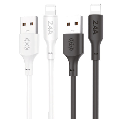 Cable USB a iPhone Negro 2 metros 2.4 A - Negro