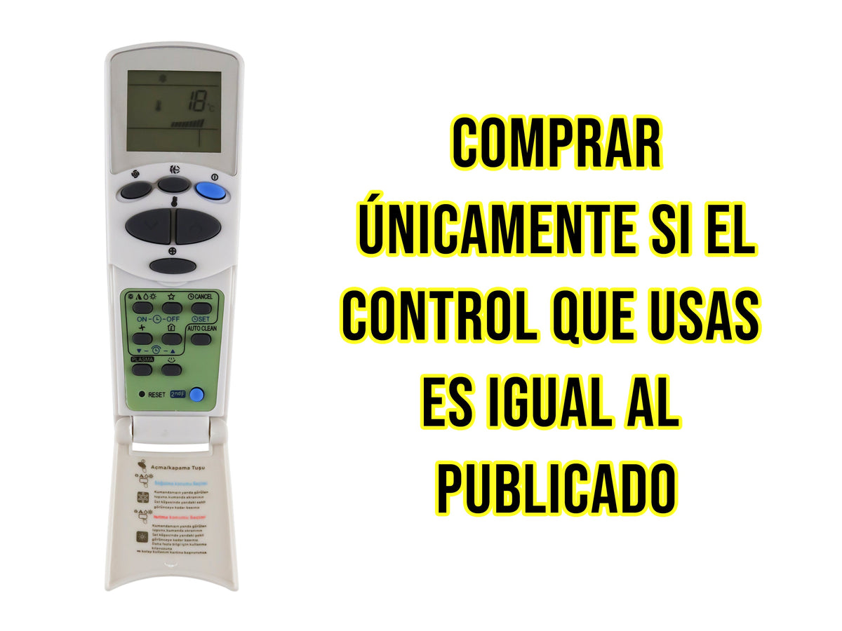 Control para LG Aire Acondicionado CE-LA7 | Control Remoto de Repuesto