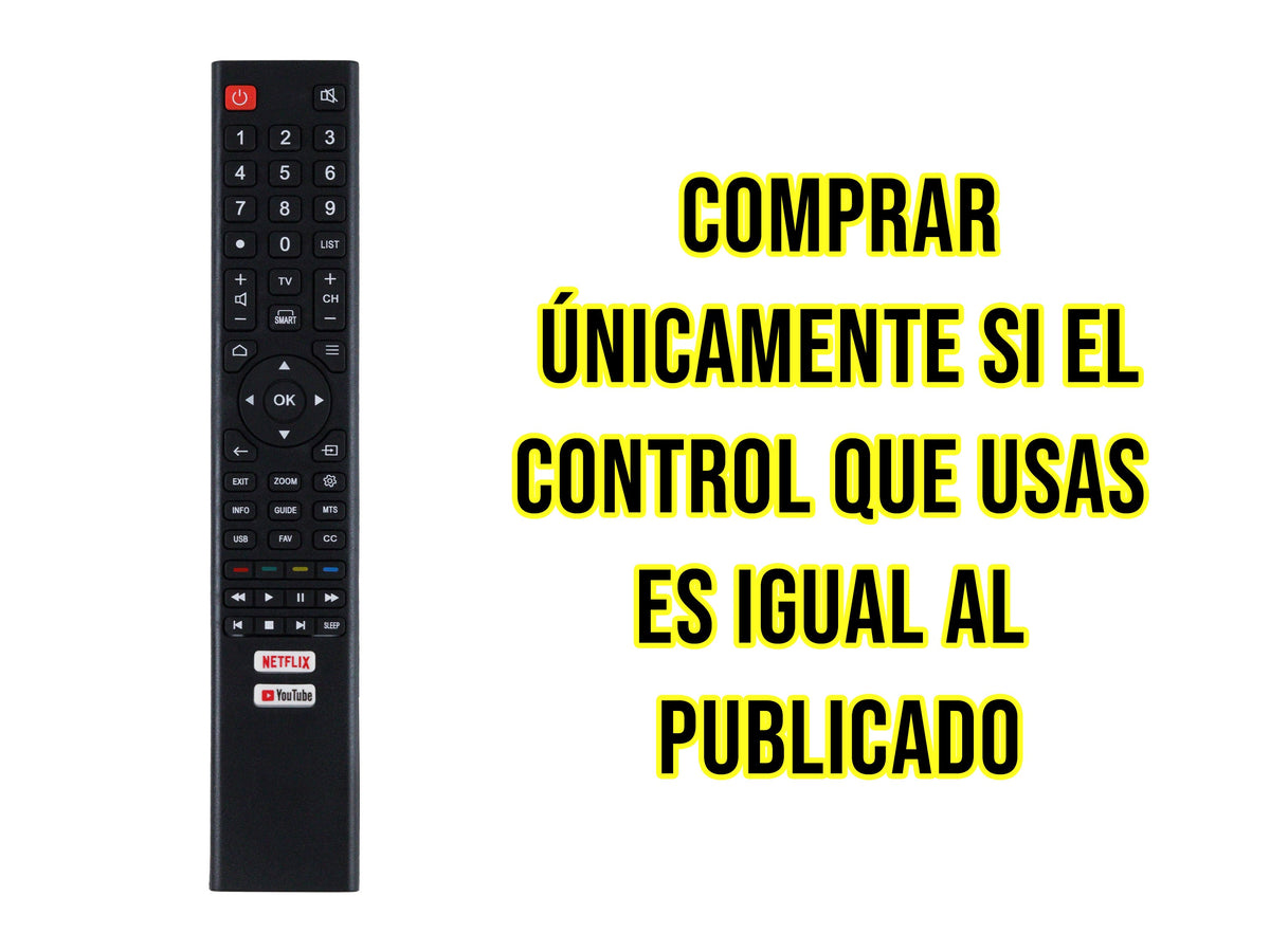 Control Para EVL Smart TV - CE-P654ontrol Para EVL Smart TV