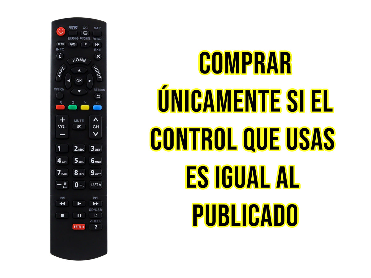 Control para Panasonic Smart Tv - CE-P920ontrol para Panasonic Smart Tv