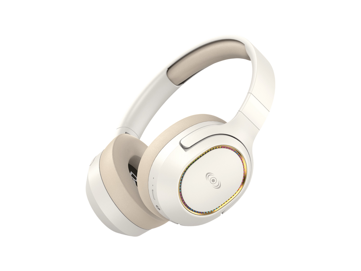Audífonos Inalámbricos Bluetooth On-Ear 40 hrs, Luz RGB - Blanco