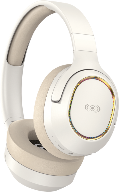 Audífonos Inalámbricos Bluetooth On-Ear 40 hrs, Luz RGB - Blanco