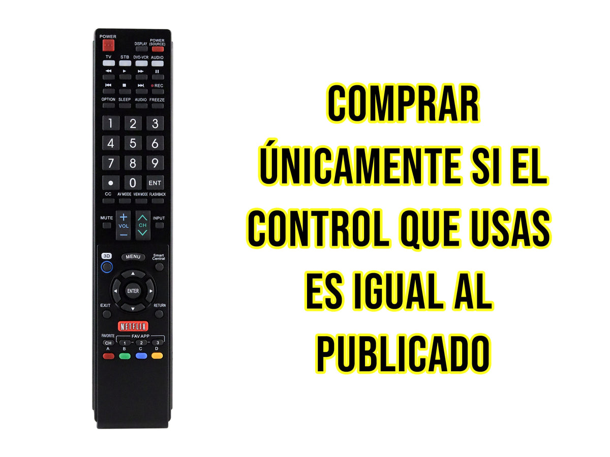 Control para Sharp Smart Tv - CE-S84ontrol para Sharp Smart Tv