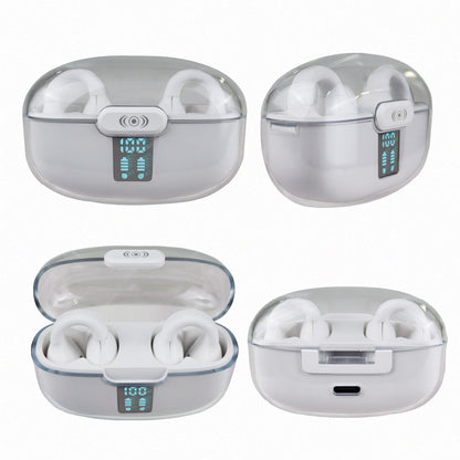 Audífonos Earclips Pro TWS – Control Táctil, Sonido Hi-Fi y Diseño Ergonómico Ultra Ligero - Blanco