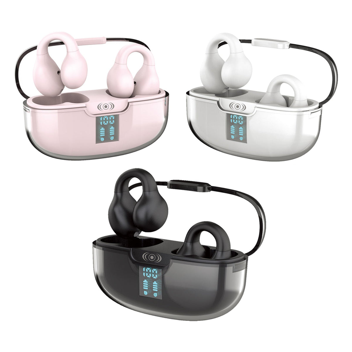Audífonos Earclips Pro TWS – Control Táctil, Sonido Hi-Fi y Diseño Ergonómico Ultra Ligero - Negro