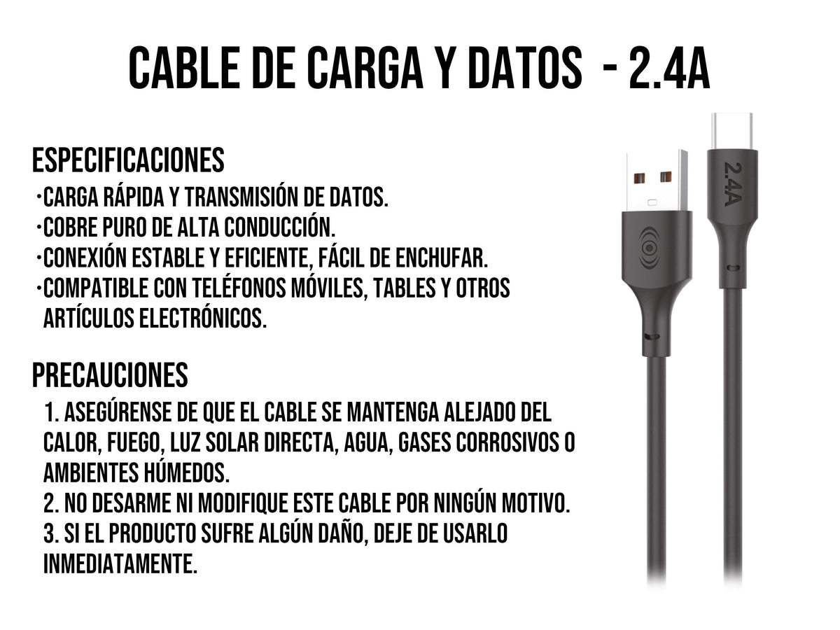 Cable USB a Tipo C - Blanco