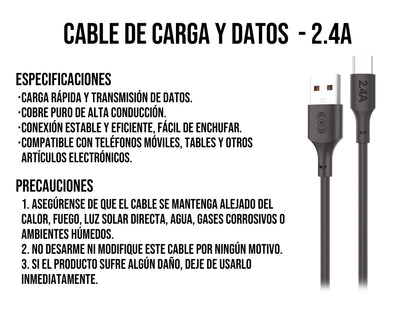 Cable USB a Tipo C - Blanco