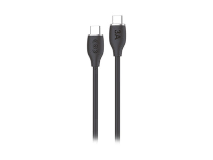 Cable Tipo C a Tipo C 60W Carga Rápida Negro - Blanco