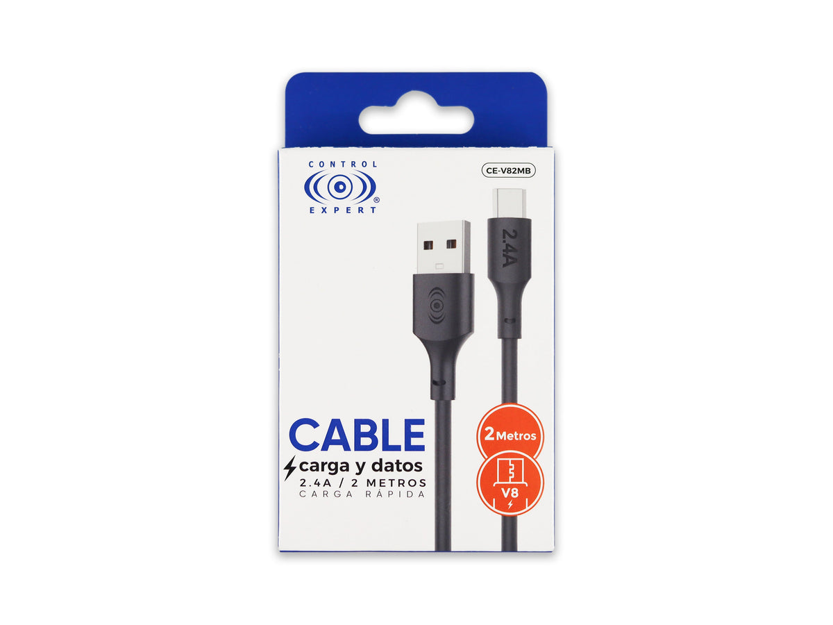 Cable USB a V8 Negro - Negro
