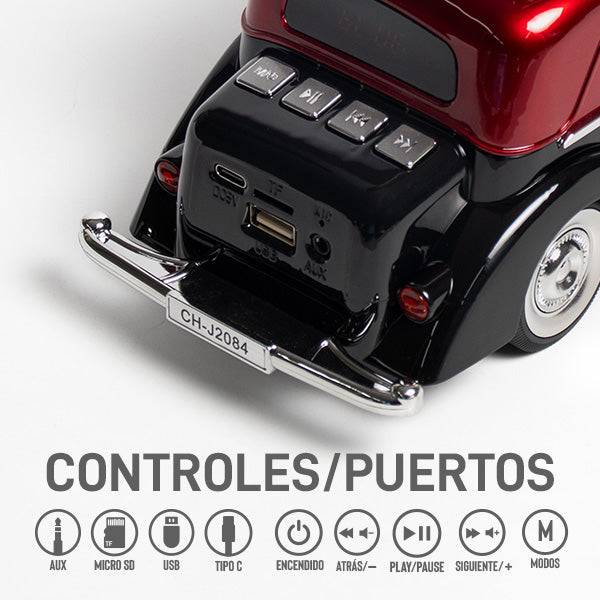 Bocina Bluetooth con Diseño de Automóvil con Función TWS