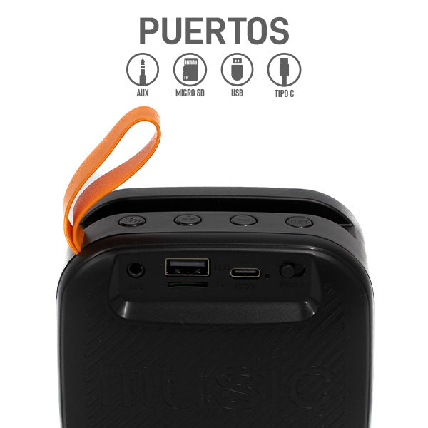 Mini Bocina Bluetooth con Luz RGB