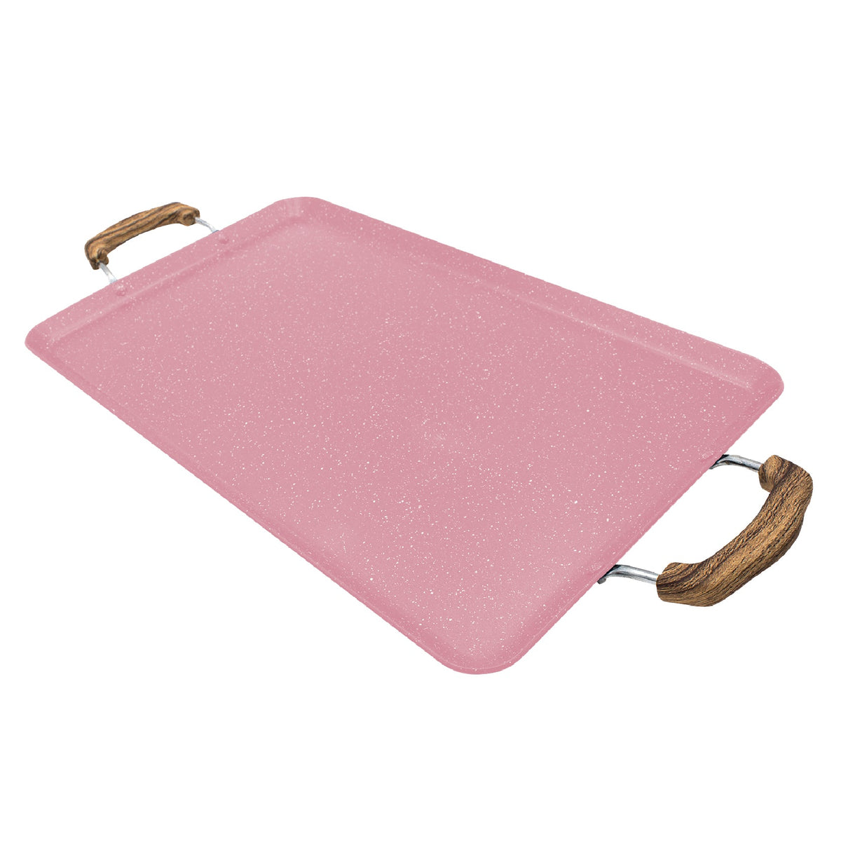 Comal Rectangular Love Cook Con Recubrimiento De Marmol - AZUL