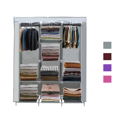 Espectacular Closet Organizador de Ropa Armable y Portátil de Tela con 8 Secciones