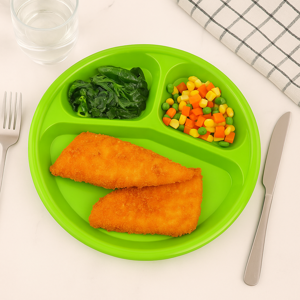 Plato de 3 Divisiones 9" - Rosa palido