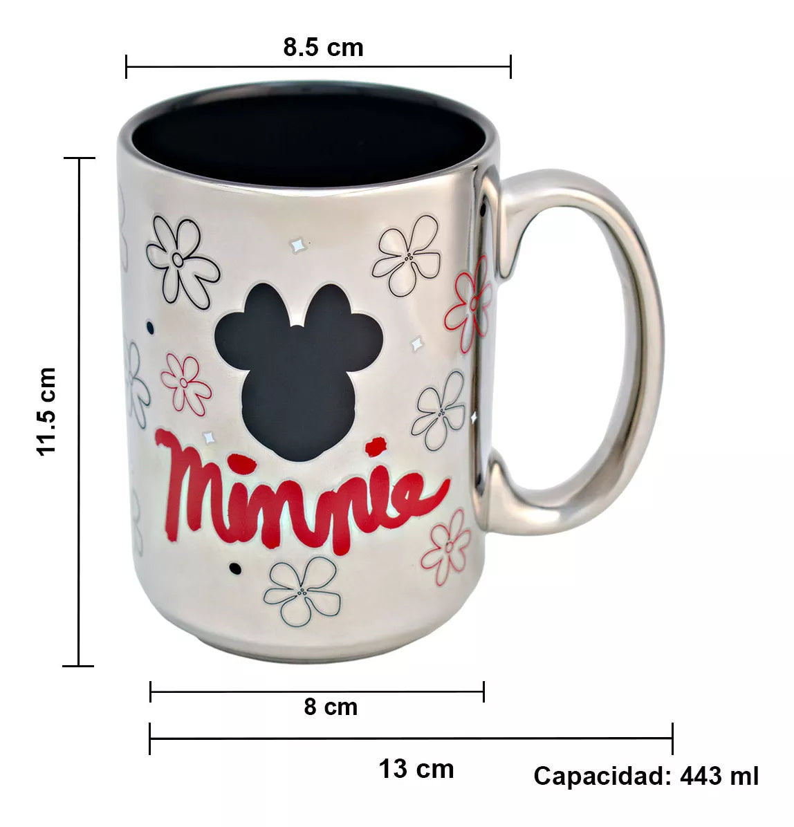 Taza de Cerámica Metalizada Fun Kids Distintos Personajes 433ml - Mickey mouse