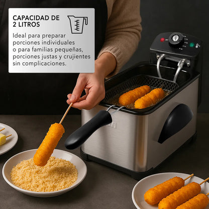 Freidora de Acero Inoxidable RC-DF303