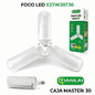 Foco Led 3 Aspas Casa 28w  Luz Fria E27W28T30  Tianlai /e
