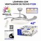 Lámpara con Ventilador de techo