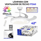 Lámpara con Ventilador de techo