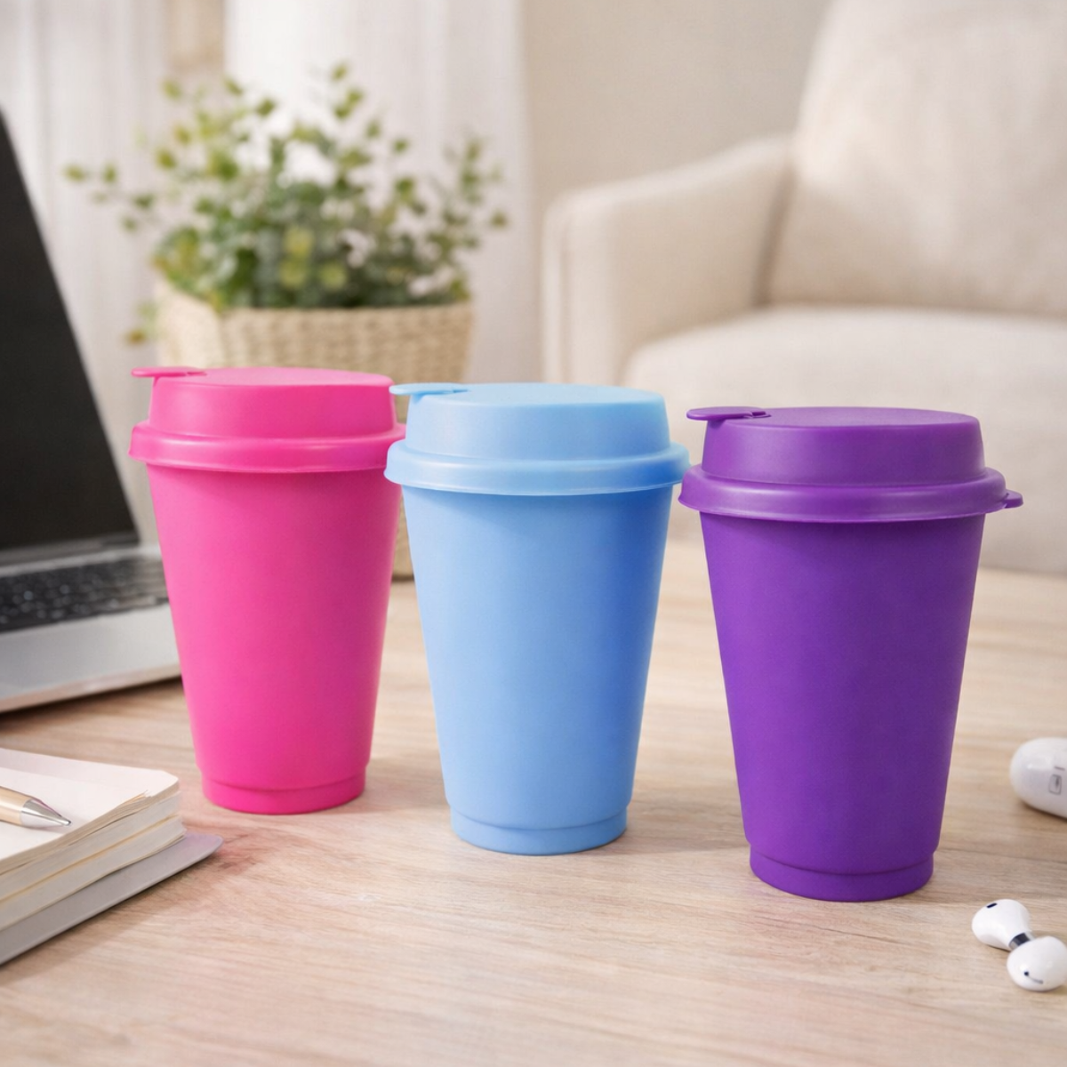 Vaso Cafetero con tapa - 16 oz