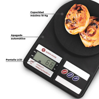 Bascula de Cocina 10Kg - GRIS