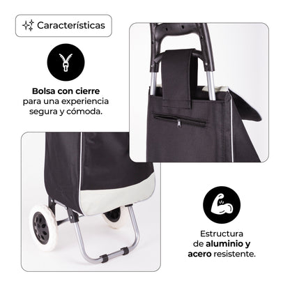 Carrito para Mandado Sencillo - NEGRO
