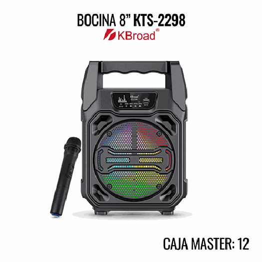 Bocina inalámbrica de 8 pulgadas, potencia de