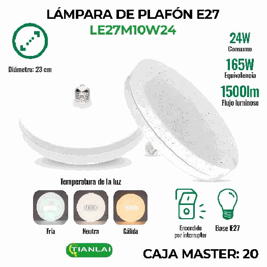 LAMPARA LED LE27M10W24
