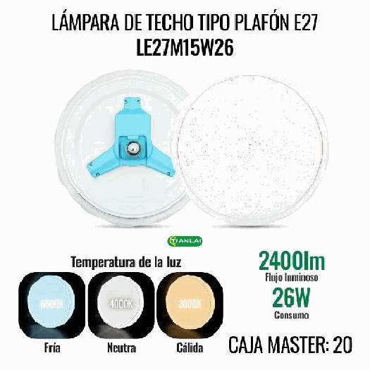 LAMPARA LED LE27M15W26