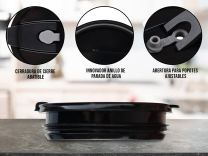 Tapa Termo Acrílico Negra 20 oz - LT-LID20 Tapa Termo Acrílico Negra 20 oz