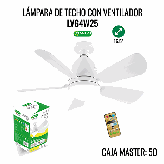 LAMP VENT TECHO LV64W25