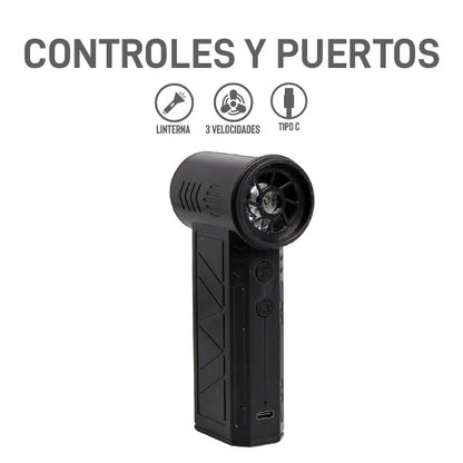 Aspiradora/Soplador de Secado con 3 Velocidades y Linterna