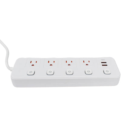 Barra Multicontacto 4 Enchufes, 2 Puertos USB y 1 Puerto Tipo C