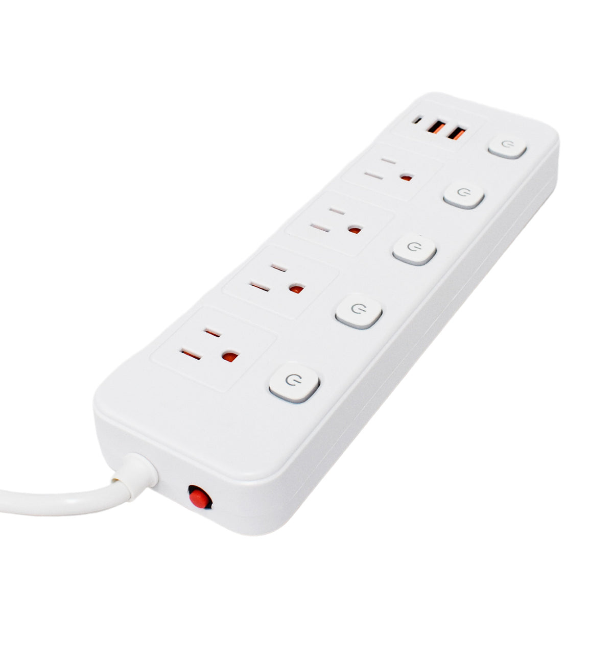 Barra Multicontacto 4 Enchufes, 2 Puertos USB y 1 Puerto Tipo C