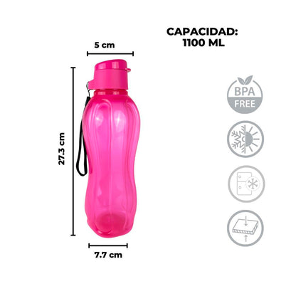 Botella para agua 1100 ml - Negro