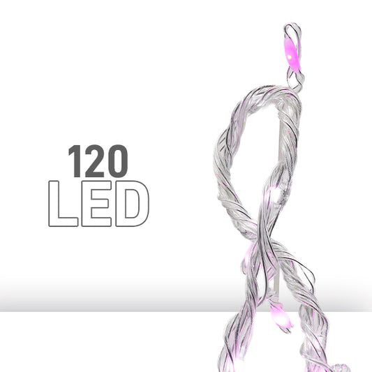 Cortina de 120 Luces LED Blanca/Multicolor