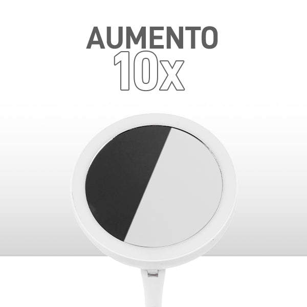 Espejo con Luz LED y Aumento 10x