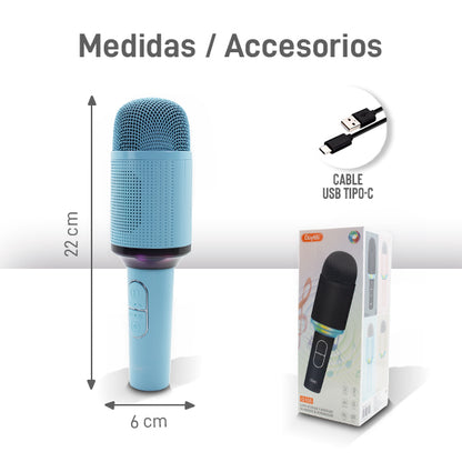Micrófono Karaoke con Bluetooth y Conexión TWS