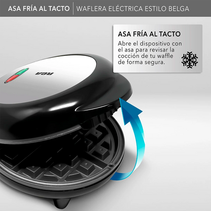 Waflera Eléctrica Estilo Belga RC-91 - Negro