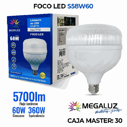 FOCO LED S58W60 60W -360W  DIAMANTE