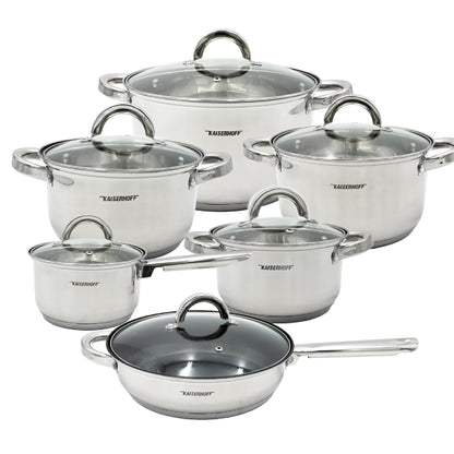 Juego De Cocina Acero Inoxidable 12 Pz Queen Sense