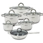 Juego De Cocina Acero Inoxidable 12 Pz Queen Sense