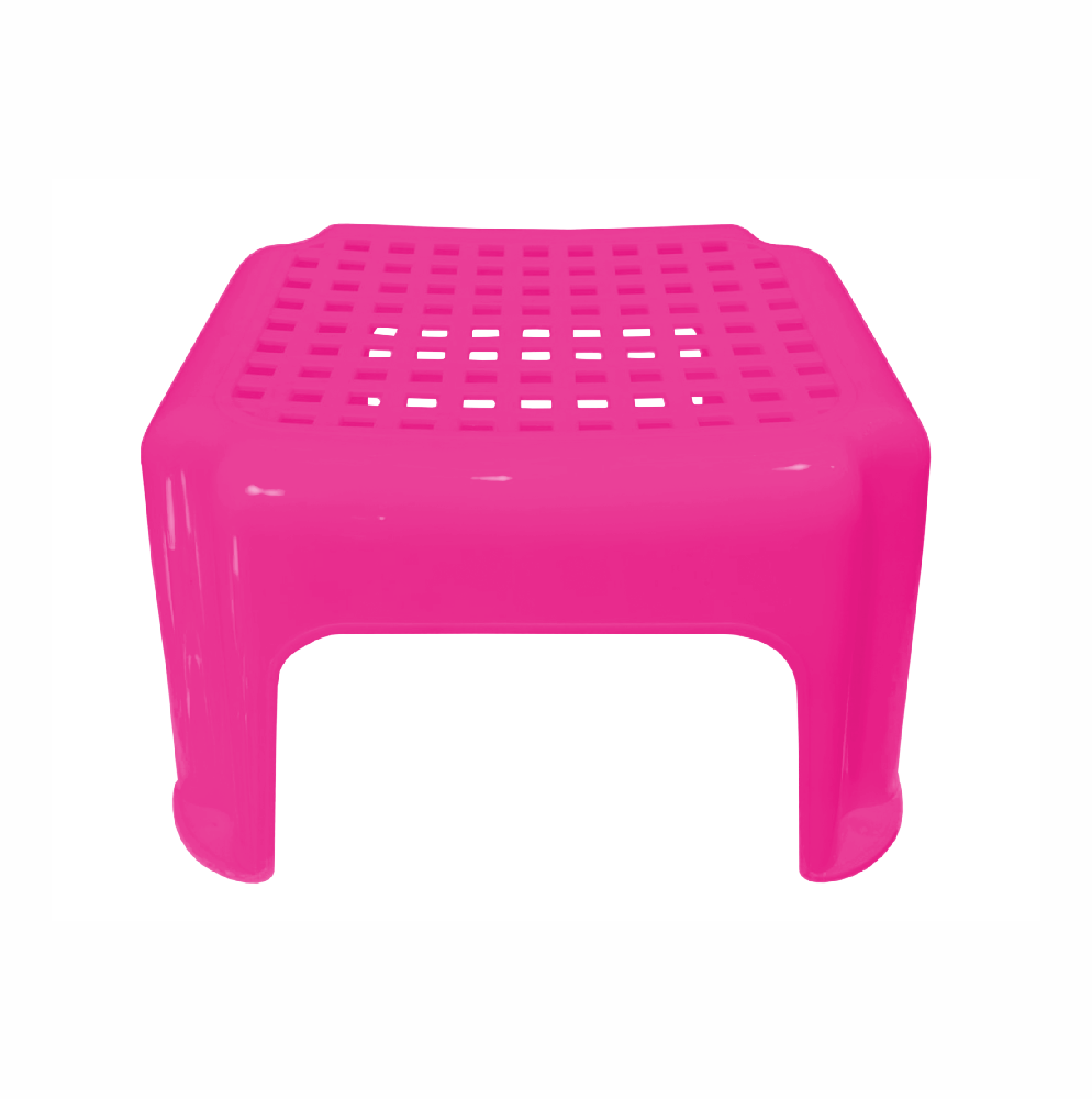 Banco infantil de plástico - Rosa