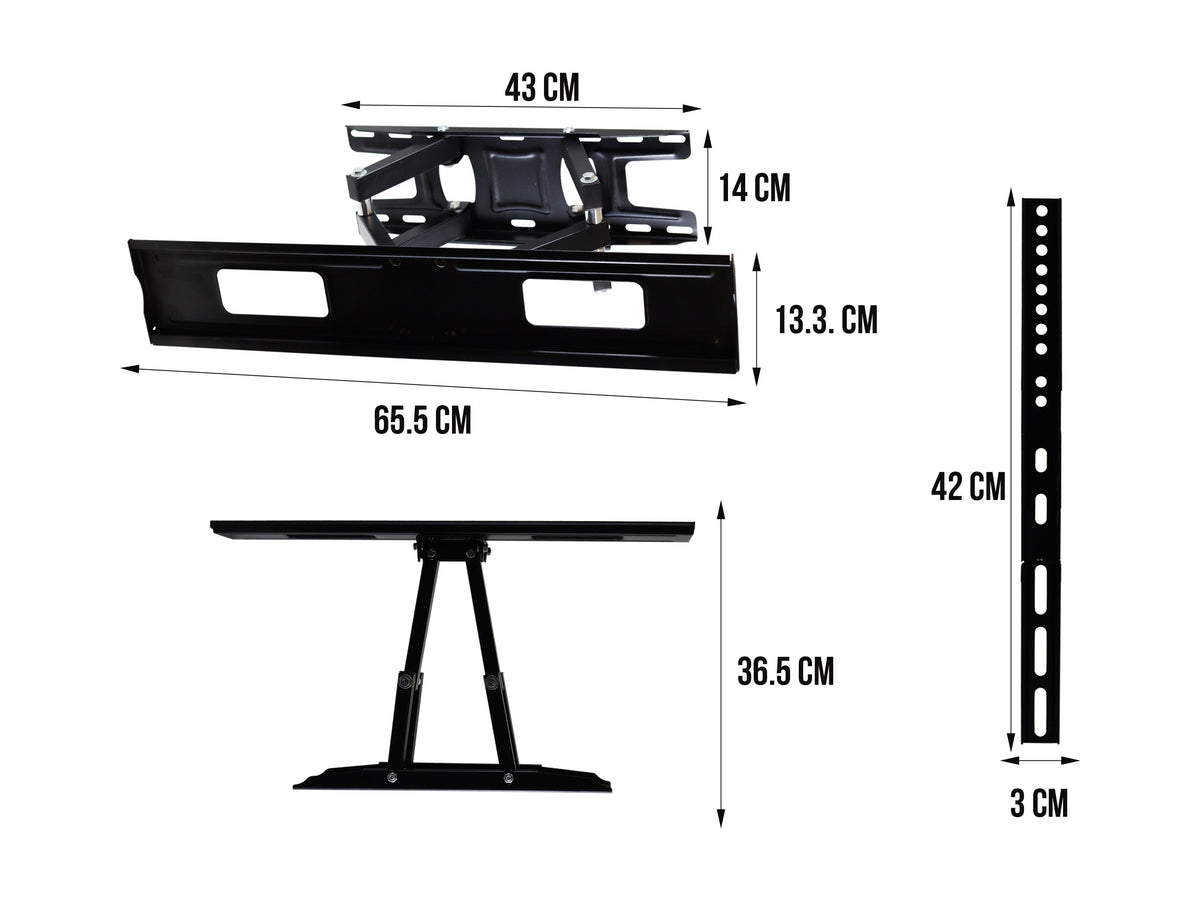 Soporte para Pantalla con Doble Brazo Móvil de 23” a 86”